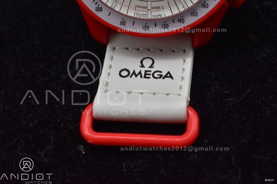to Swatch on Omega Mars Mission Quartz Strap Nylon Bioceramic x Moonwatch 0505